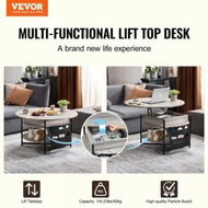 Detailed information about the product Lift Top Coffee Table 35.3' Round Coffee Table for Living Room White