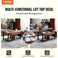 Detailed information about the product Lift Top Coffee Table 41.7' Rectangle Coffee Table for Living Room Brown