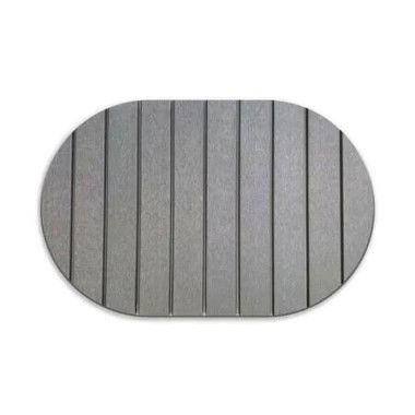 Light Gray 60*39cm Oval Diatomaceous Earth Drying Mat Foldable, Multifunctional Water Absorbent for Kitchen Countertops