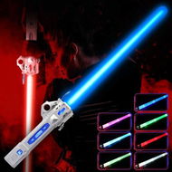 Detailed information about the product Light Saber 7 Color Lightsaber Sword Sound 2 In1 Double-Bladed LED Expandable Lightsabers For Kids Set Christmas Birthday Present Silverblue