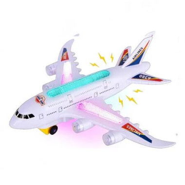 Light Up Airplane Toy, Kids Airplane Toy with Takeoff Sounds for Kids Ages 4 to 8, Boys and Girls