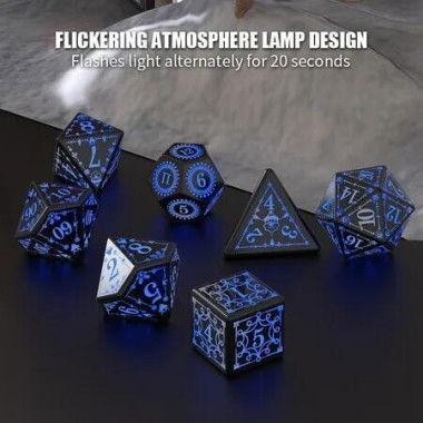 Light up Dice, Electronic Flashing LED Dice with Charging Case Glow in The Dark Dice for Dungeons and Dragons Role Playing Game RPG Dice