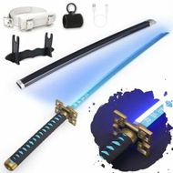 Detailed information about the product Light Up Sword,101cm 40 Inches Rechargeable Plastic Replica with Belt & Stand,Sword with Original Texture Muichiro
