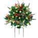 Lighted Artificial Christmas Urn Filler,Pre-lit Xmas Pine Trees with Cones,Golden Red Berries,Tripod Stake and 60 LED Lights,Outdoor Light Up Planter Filler Holiday Home Decor,1 Pack. Available at Crazy Sales for $39.99