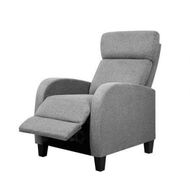 Detailed information about the product Linen Fabric Luxury Sofa Armchair Recliner Chair - Grey