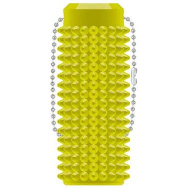 Little Ouchies Fidget Pocket-Sized Stim Keychain with Spiky Grippie Design,Anxiety Stress Relief Sensory Toy,Unique Gifts for Friends Family (Yellow)
