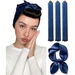 Little Velvet Overnight Curls Blowout 3 Rods Heatless Hair Curler to Sleep in Satin Heatless Curls No Heat Hair Rollers Navy. Available at Crazy Sales for $14.99