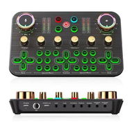 Detailed information about the product Live Sound Card Audio Mixer, Audio Interface with DJ Mixer Live Sound Effects and Voice Changer, 48V Phantom Power, Podcast Mixer for Phone PC Live Streaming Recording Tiktok YouTube Gaming