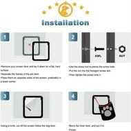 Detailed information about the product Lockable Pet Door for Screen Doors - Small Size (8.25' Inside) for Dogs and Cats