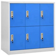 Detailed information about the product Locker Cabinet Light Grey and Blue 90x45x92.5 cm Steel