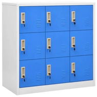 Detailed information about the product Locker Cabinet Light Grey and Blue 90x45x92.5 cm Steel