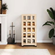 Detailed information about the product Log Holder with Wheels 40x49x110 cm Solid Wood Pine