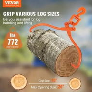 Detailed information about the product Log Skidding Tongs, 45.7cm 2 Claw Log Lifting Tongs, Heavy Duty Rotating Steel Lumber Skidding Tongs, 350 kg Loading Capacity, Log Lifting, Handling, Dragging & Carrying Tool