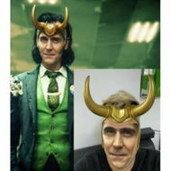 Detailed information about the product Loki Cosplay Helmet Headwear PVC Headband Halloween Party Prop Crown Horn Gift