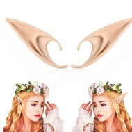 Detailed information about the product Long Elf Ears - Fairy Cosplay Silicone Fake Ears For Halloween Party Dress Up (1 Pair)