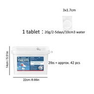 Detailed information about the product Long-Lasting Pool Chlorine Tablets - Slow-Dissolving for Continuous Chlorination (180g, 90% Chlorine)