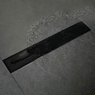Detailed information about the product Long Shower Grate Stainless Steel Floor Drain Waste (Matte Black-Tile Insert, 900 * 100,Outletï¿ 80 mm)