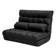 Detailed information about the product Lounge Couch Sofa Bed Double Seat Leather GEMINI BLACK