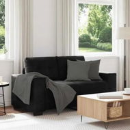Detailed information about the product Loveseat Sofa Black 120 cm Velvet