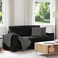 Detailed information about the product Loveseat Sofa Black 140 cm Velvet