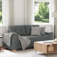 Detailed information about the product Loveseat Sofa Dark Grey 140 cm Fabric