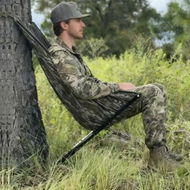 Detailed information about the product Low Down Hunting Seat with Adjustable Height,Portable Folding Tree Stand & 180 Degree Pivot Lightweight Hammock Chair,Turkey Duck Blind,Camping Stool