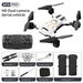 LSRC GT3 Mini Drone 4K Professional HD Dual Camera Optical Flow Position Aerial Photography RC Foldable Quadcopter WIFI FPV Toys Dual Battery White. Available at Crazy Sales for $49.99