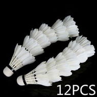 Detailed information about the product LUD 12Pcs Training White Goose Feather Badminton Shuttlecocks