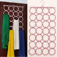 Detailed information about the product LUD 28 Ring Multi Use Clothes Tie Belt Scarf Hanger Holder Organise Hanger Hook