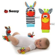 Detailed information about the product LUD 4Pcs New Baby Infant Soft Toy Wrist Rattles Foots Socks Finders Developmental