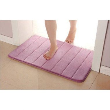 LUD 50*80cm Memory Foam Non-slip Soft Touch Mat Rug Carpet Rebound Purple.
