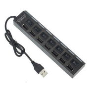 Detailed information about the product LUD 7-Port USB Hub With ON/OFF Switch Black.