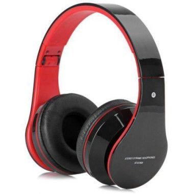 LUD High Quality Wireless Bluetooth Headphones - Red Black