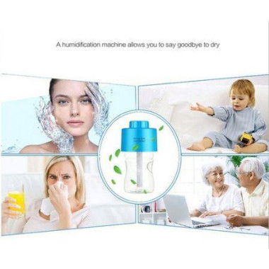 LUD Mini Portable Bottle Cap Air Humidifier With USB Cable For Office Hom