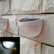 Detailed information about the product LUD Waterproof LED Solar Powered Mini Garden Wall Lamp