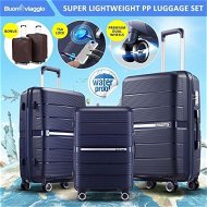 Detailed information about the product Luggage Set 3 PCS Carry On Suitcase PP Travel Lightweight Rolling Hard TSA Lock Spinner Wheels Aluminium Trolley Double Zipper Royal Blue