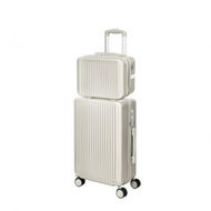 Detailed information about the product Luggage Suitcase Trolley White 2pc 14+20