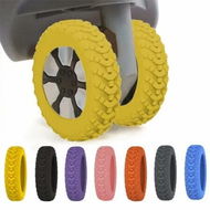 Detailed information about the product Luggage Wheel Covers 8Pcs Protection Silent Shock Proof Carry On Compartment Travel Accessories Suitcase Noise Reduction Pads Yellow