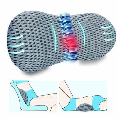 Lumbar Support Pillow Ergonomic Memory Foam Lumbar Pillow,Breathable Detachable Washable, Cushion Lower Back Pillow for Office Chairs, Car Seats (Grey)