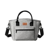 Detailed information about the product Lunch Box for Women Men with Adjustable Shoulder Strap, Portable Large Lunch Tote Bag for Office Work Picnic, Reusable Lunch Cooler Bag (Grey)