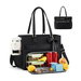 Lunch Tote Bag for Women with Insulated Lunch Compartment, Laptop Bag with Large Capacity & Cup Holder, Work Tote for School Office Daily Black. Available at Crazy Sales for $29.95