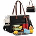 Lunch Tote Bag for Women with Insulated Lunch Compartment, Laptop Bag with Large Capacity & Cup Holder, Work Tote for School Office Daily Brown. Available at Crazy Sales for $29.95