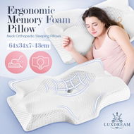 Detailed information about the product Luxdream Cervical Pillow Memory Foam Contour Neck Shoulder Ergonomic Back Stomach Side Sleeper Dark Grey