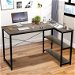 LUXSUITE Computer Desk L Shape Corner Writing Gaming Study Table Home Office Workstation with Storage Shelf. Available at Crazy Sales for $99.95