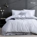 luxurious linen cotton quilt cover set king white. Available at Crazy Sales for $104.95