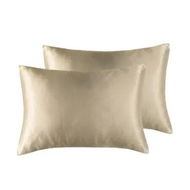 Detailed information about the product Luxurious Satin Pillowcase Set: 2-Pack Silk Pillow Covers for Hair and Skin (Camel, 51*66cm)