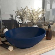 Detailed information about the product Luxury Basin Oval-shaped Matt Dark Blue 40x33 cm Ceramic