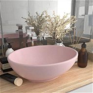 Detailed information about the product Luxury Basin Oval-shaped Matt Pink 40x33 cm Ceramic