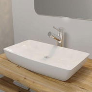 Detailed information about the product Luxury Ceramic Basin Rectangular Sink White 71 X 39 Cm