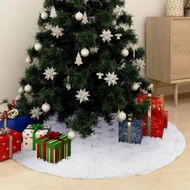 Detailed information about the product Luxury Christmas Tree Skirt White 122 cm Faux Fur